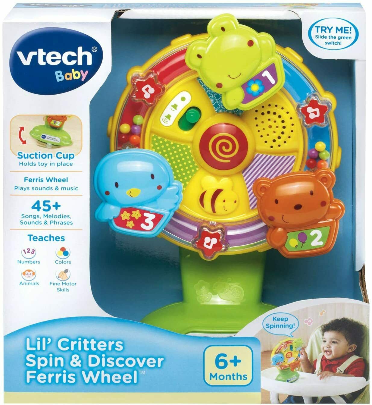 VTech Baby Lil' Critters Spin and Discover Ferris Wheel, Green