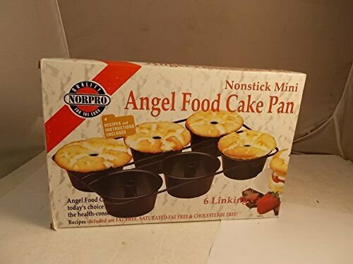 Norpro 6 Nonstick Mini Angel Food Cake Pan New With Recipes Linking Pans