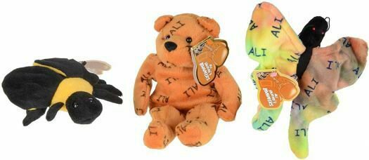 Muhammad Ali Salvino's Bammers Ali Bear, Butterfly and Bee Plush Beanie Set