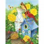 Bits And Pieces 300 Large Piece Puzzle - Cardinals and Yellow Roses