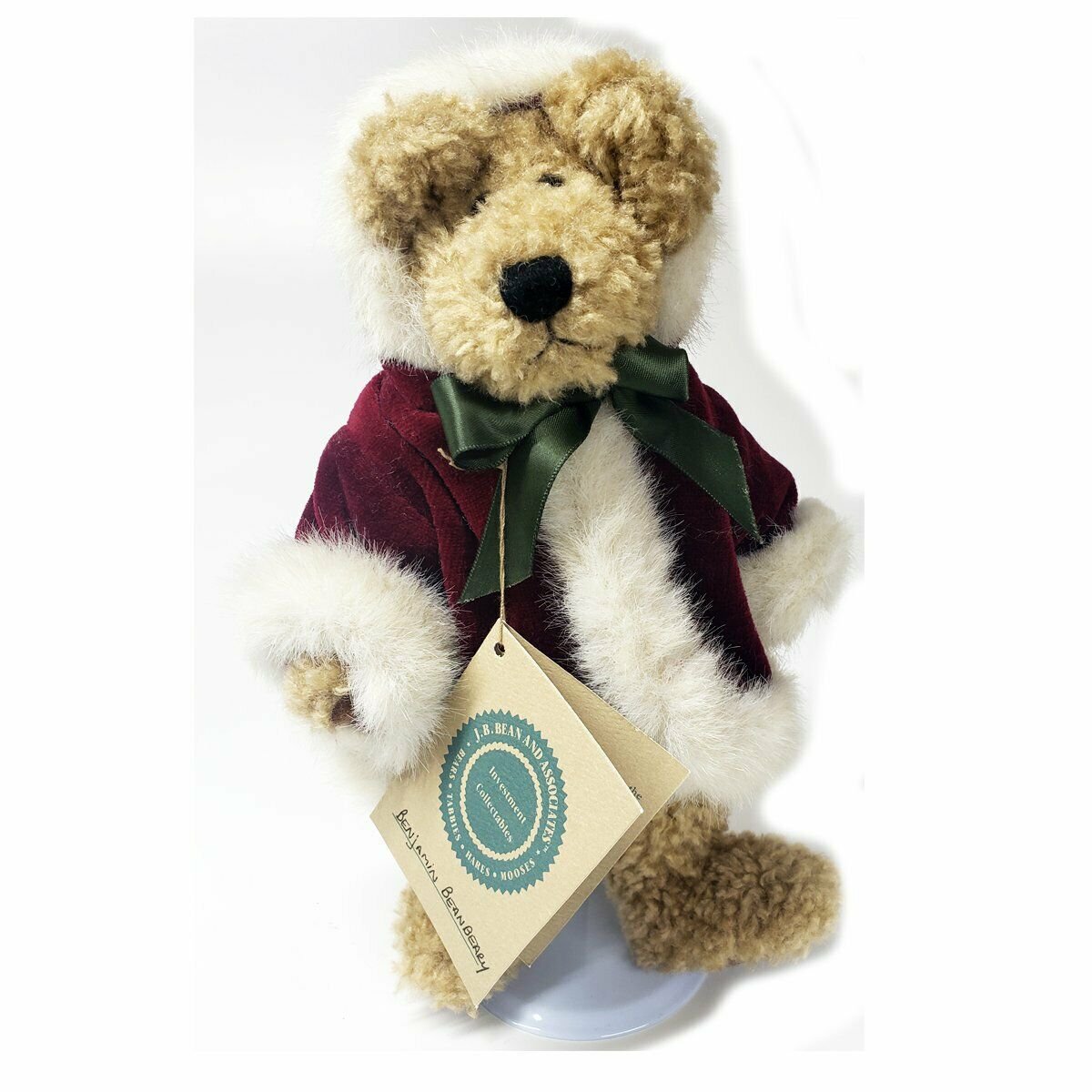 Boyds Benjamin Bean Beary in Red Velvet Coat