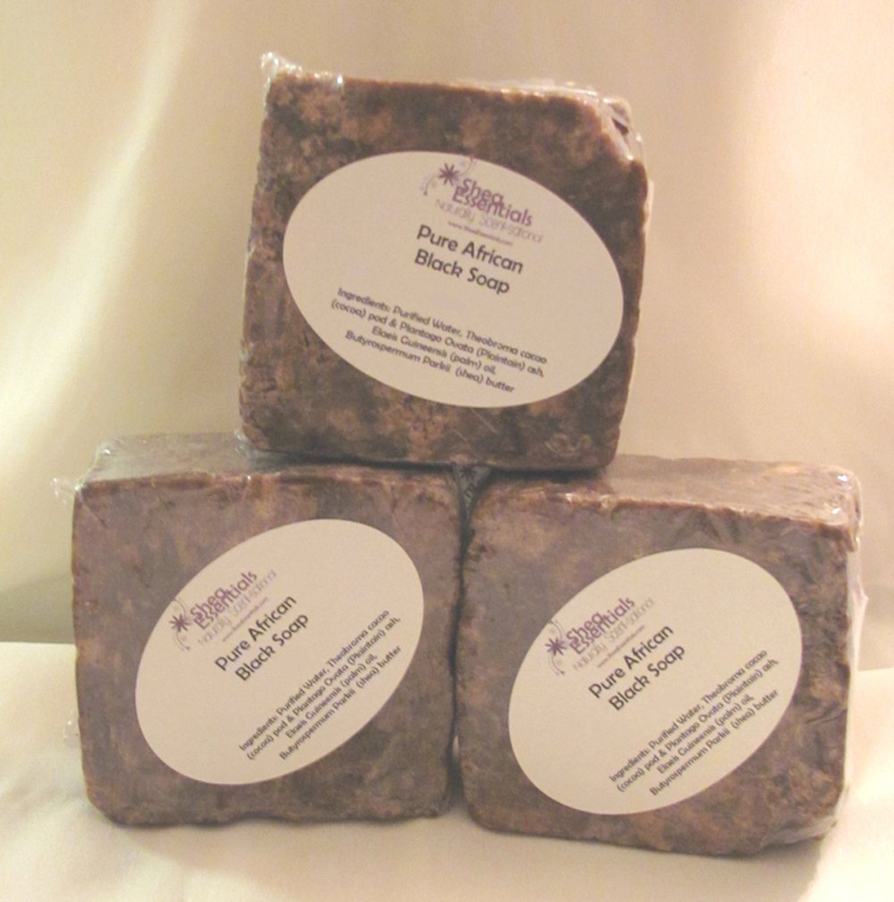 Raw African Black Soap Bar, 5.5 oz