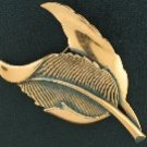 Textured Copper Leaf Brooch BRO2026