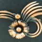 Swirl and Flower Copper Brooch BRO2074