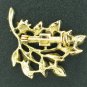 Antiqued Gold Tone Multi Colored Leaf Brooch BRO2100