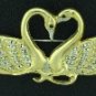 Butler Double Swan Figural Pin BRO2163