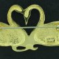 Butler Double Swan Figural Pin BRO2163
