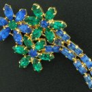 Bouquet of Green and Blue Rhinestone Daisies BRO2030