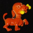 Charming Brown Puppy Figural Brooch BRO2044