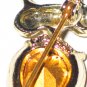 Dodds Figural Owl with Amber Rhinestone Accents BRO2061
