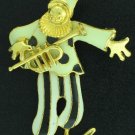 Black and White Enameled Clown BRO2116