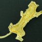 Gold Tone and Rhinestone Leopard Brooch  BRO2019