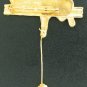 Cat and Mouse Gold Tone Brooch BRO2152