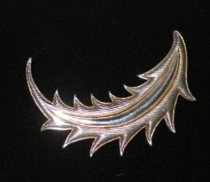 MMA 1987 Silver Tone Feather Brooch BRO1006BC