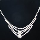Fabulous Clear Rhinestone Vintage Necklace NEC2027