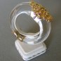 Large Lucite and Gold Tone Clamper Bracelet BRA2002