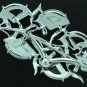 Vintage Black & White Thermo Plastic Brooch Bro2020