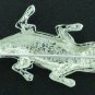 Figural Rhinestone Crocodile Unsigned Brooch BRO2031