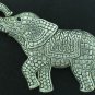Large Silver Tone Wicker Weave Elephant Brooch BRO2125