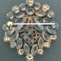 Large Japanned Style Metal and Glitzy Rhinestone Brooch BRO2070