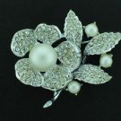 Goldette Faux Pearl and Rhinestone Brooch BRO2095