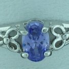 10K White Gold Amethyst Ring Size 10 Srin2005