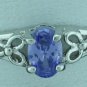 10K White Gold Amethyst Ring Size 10 Srin2005