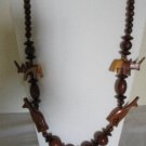 Wooden Beaded Jungle Animal Necklace