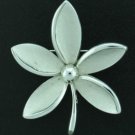 Trifari Silver Tone Flower Brooch