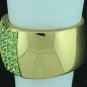 Napier Wide Apple Green Rhinestone Ring Rin2003