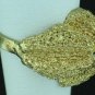 Textured Gold Tone Aurora Borealis Rhinestone Ring Rin2008