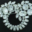 Huge Clear Rhinestone Brooch Bro2027