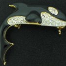 Killer Whale with Rhinestone Accents Brooch Bro2058