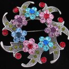 Flashy Rhinestone Circlular Brooch Bro2102