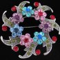 Flashy Rhinestone Circlular Brooch Bro2102
