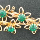 Emerald Green Rhinestone Posey Brooch Bro2025