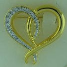 Jennifer Moore Genuine Crystal Heart Brooch Bro2039