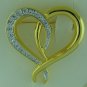 Jennifer Moore Genuine Crystal Heart Brooch Bro2039