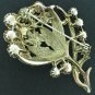 Glizty Green Aurora Borealis Rhinestone Vintage Brooch Bro2037