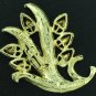 Gerry's Orange Cabochon and Gold Tone Brooch Bro2115