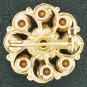 Fabulous Round Multi Colored Rhinestone Brooch Bro2112
