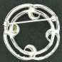 Silver Tone and Red Baguette Vintage Brooch Bro2080