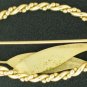 Vintage Twisted Rope Oval Brooch with Faux Pearls Bro2085