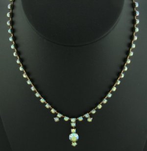 Stunning Amber Colored Aurora Borealis Choker Nec2061