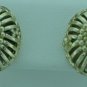 Blue Rhinestone Gold Tone Earrings Ear2038