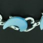 Blue Lucite Moonglow Thermo Necklace Nec2050