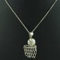 Silver 925 Chain with 925 Silver Basketball and Hoop Pendant Nec1024bc