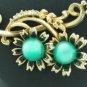 Green Moonglow Floral Necklace and Earrings Set2017