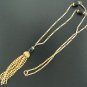 Sautoir Black Jet and Gold Tone Necklace Nec2017