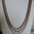 Crown Trifari Silver and Gold Tone Multi Chain Necklace nec1092